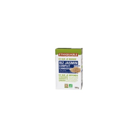 Riz Jasmin Complet Ethiquable du Cambodge Bio / 500g