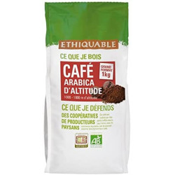 Café Ethiquable Congo Bio en Grains / 1kg