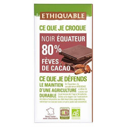 Chocolat Ethiquable Noir Gingembre / 100g