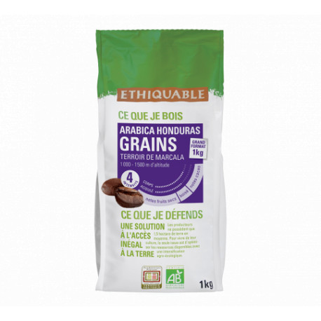 Café Ethiquable Honduras Bio Grains / 1kg