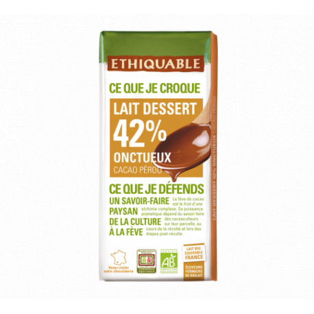 Chocolat Ethiquable Lait Dessert / 200g