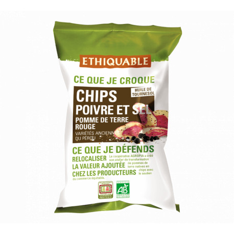Chips Pomme de Terre Rouge Poivre et Sel / 100g
