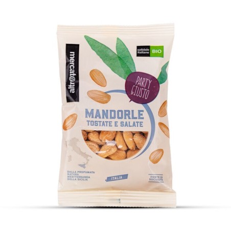 Amandes siciliennes grillées  et salées bio / 100g