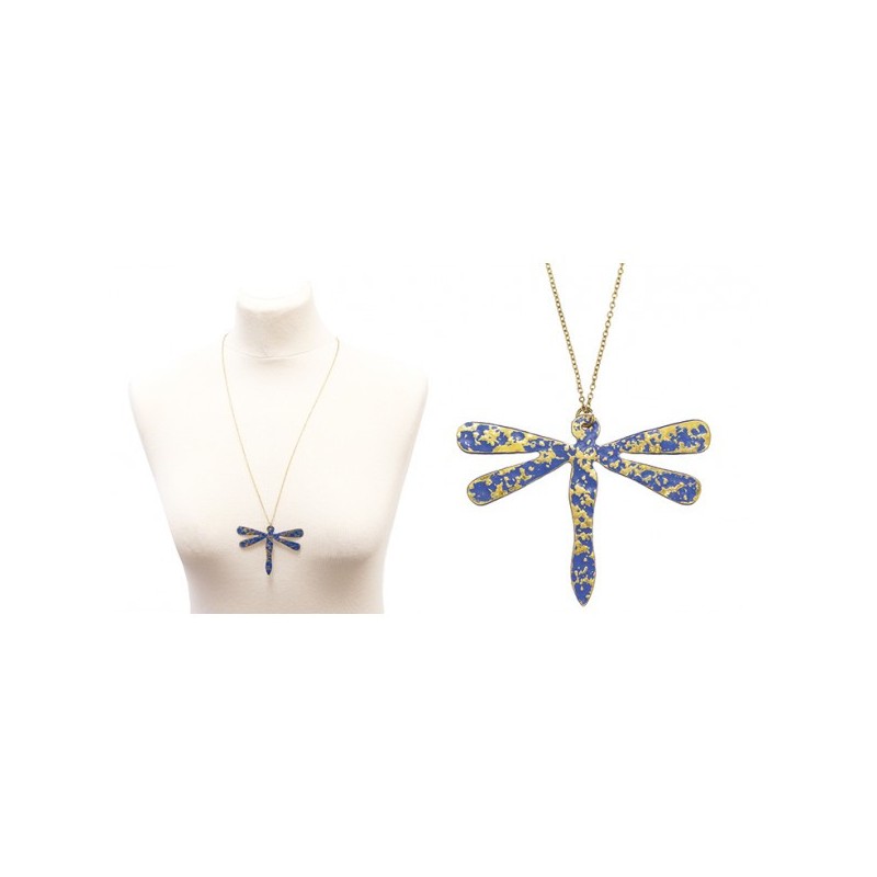 Collier Libellule / laiton - Inde