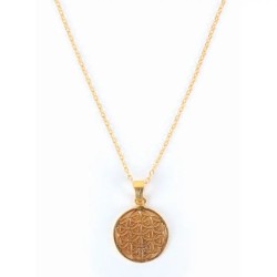 Collier Fleurs de Vie / laiton doré - Inde