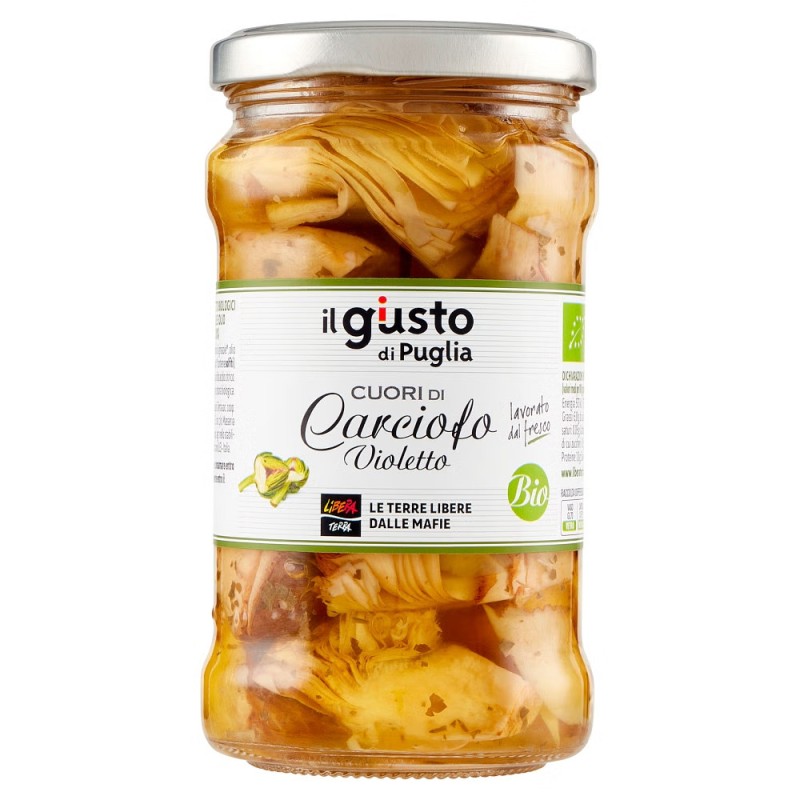 Coeurs d'artichauts violets Libera Terra / 290g