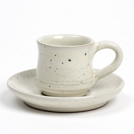 Tasse à café et soucoupe / Céramique - Népal