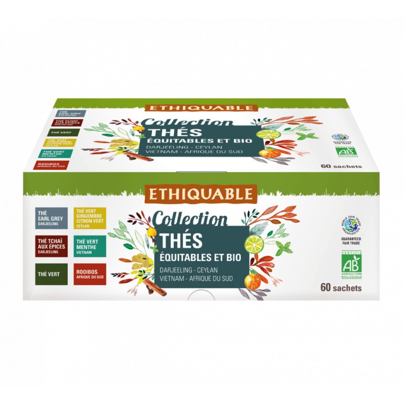Coffret Collection Thés équitables et bio Ethiquable / 60 sachets