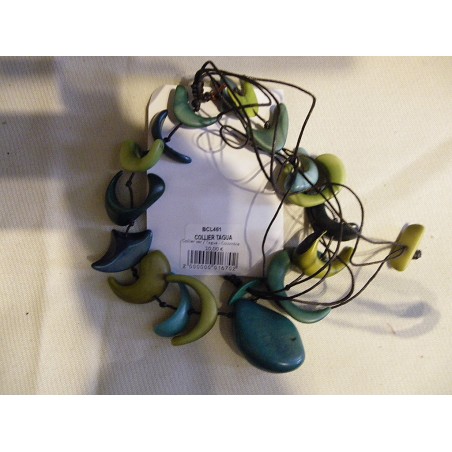 Collier vert ou orange / Tagua - Colombie