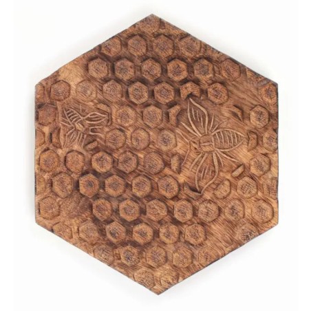 Dessous de plat Flocon / Bois de manguier - Inde
