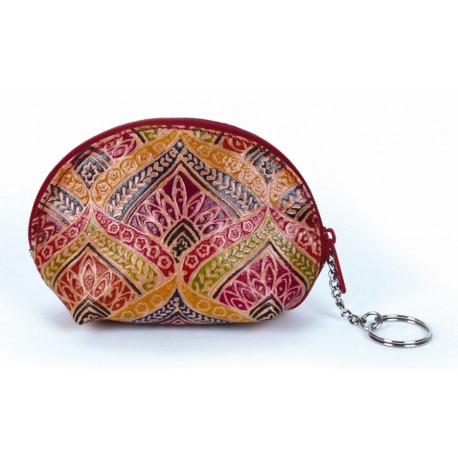 Mini porte-monnaie arrondi / Cuir - Inde