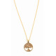 Collier Arbre de Vie / laiton doré - Inde