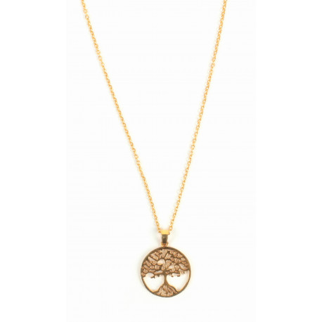Collier Arbre de Vie / laiton doré - Inde