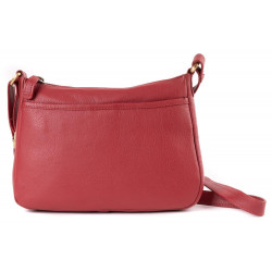 Sac bandoulière rouge / Cuir de buffle - Inde