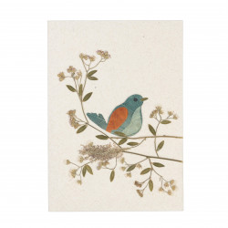 Carte de vœux / Papier artisanal et fleurs séchées - Philippines