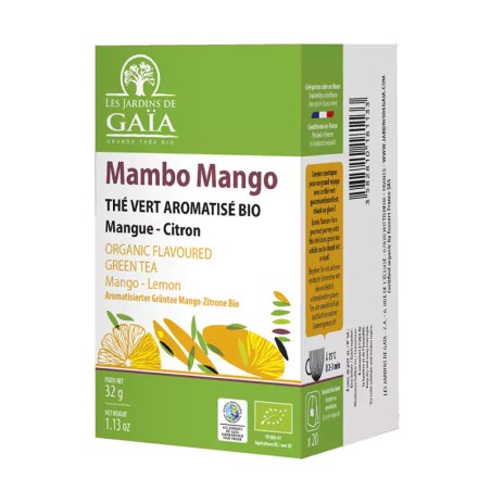 Thé Gaïa vert Mangue Citron / 20 infusettes