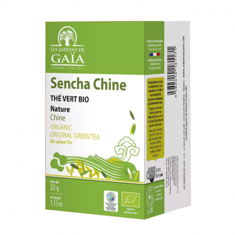 Thé Gaïa vert Sencha Chine / 20 infusettes