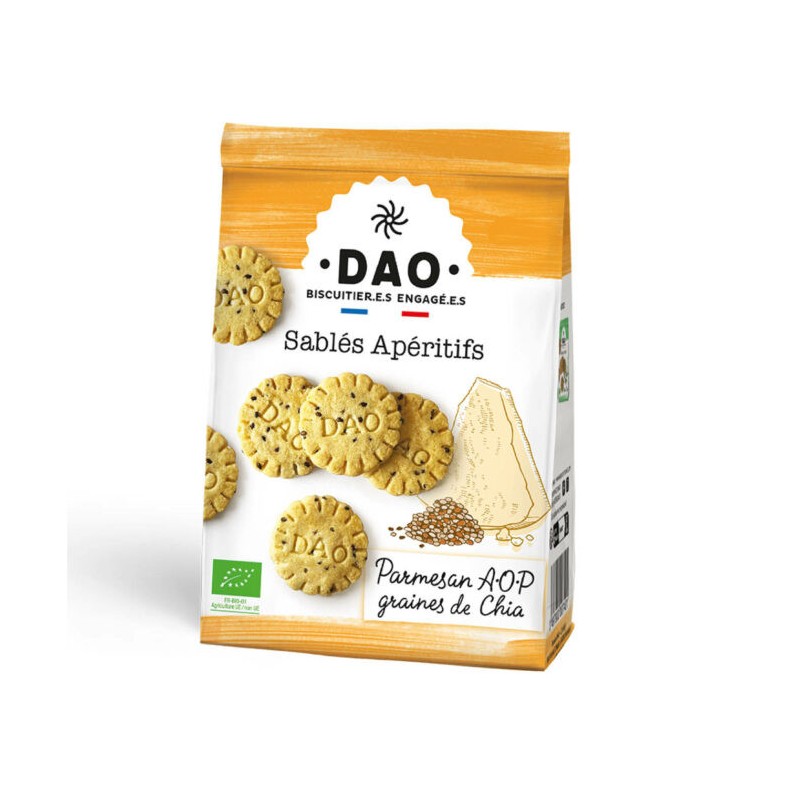 Sablés DAO Parmesan et graines de Chia / 150g