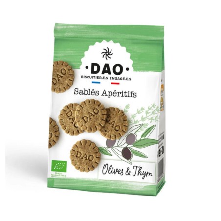 Sablés DAO Olives noires et thym / 150g