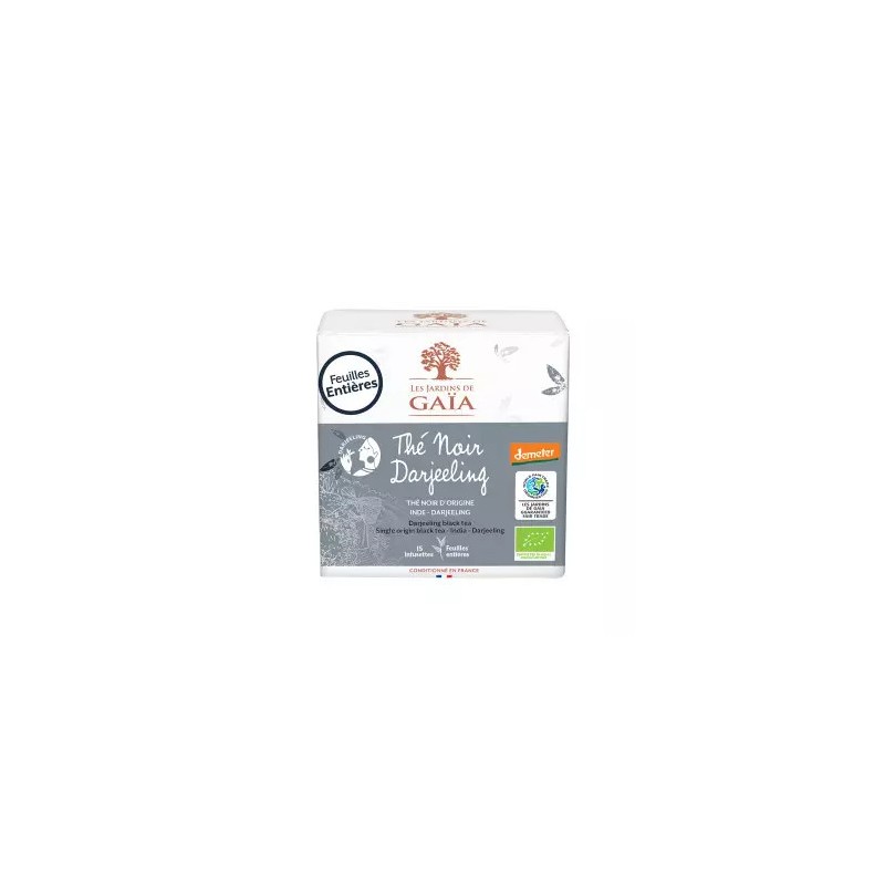 Thé Noir Gaia Feuilles entières Darjeeling  / boite 15 infusettes - 30gr