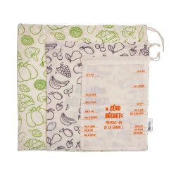 Trio Sacs à vrac / Coton bio - Inde