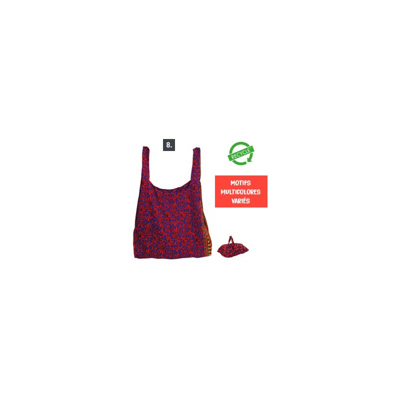 Sac Shopping pliable / Sari recyclé - Inde