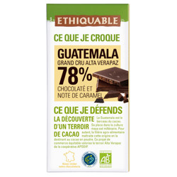 Chocolat Ethiquable noir 75% Nicaragua / 100g
