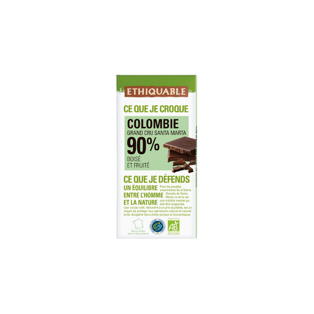 Chocolat Ethiquable noir 88% Cote d'Ivoire / 100g