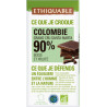 Chocolat Ethiquable noir 90% Colombie / 100g