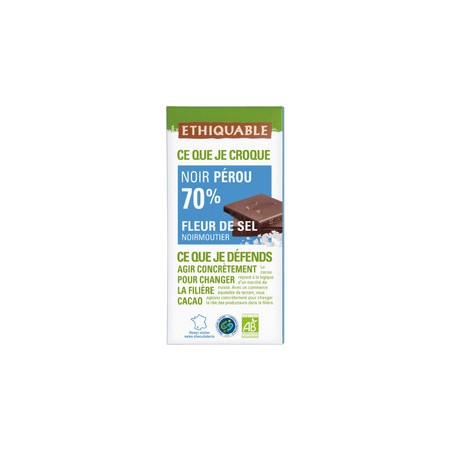 Chocolat Ethiquable noir 90% Colombie / 100g