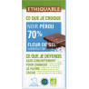 Chocolat Ethiquable noir 70% Fleur de Sel / 100g