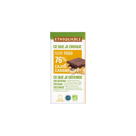 Chocolat Ethiquable noir 70% Café / 100g