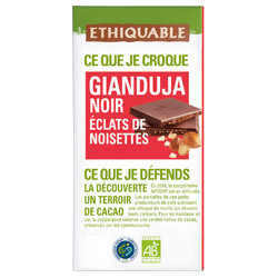 Chocolat Ethiquable Gianduja onctueux 42% / 100g