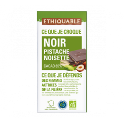 Chocolat Ethiquable Noir Pistache Noisette / 100g