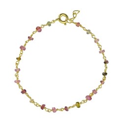 Bracelet perles plaqué or /  Inde