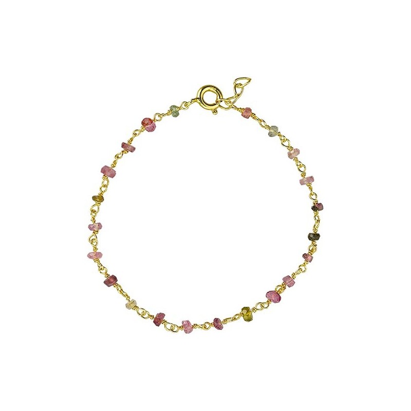 Bracelet perles plaqué or /  Inde