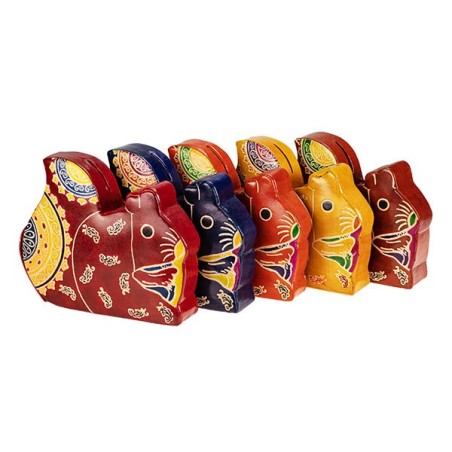 Tirelire Animal Contigo / Inde - Cuir