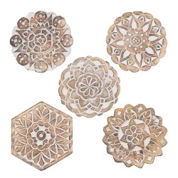 Dessous de verre / Bois de manguier - Inde