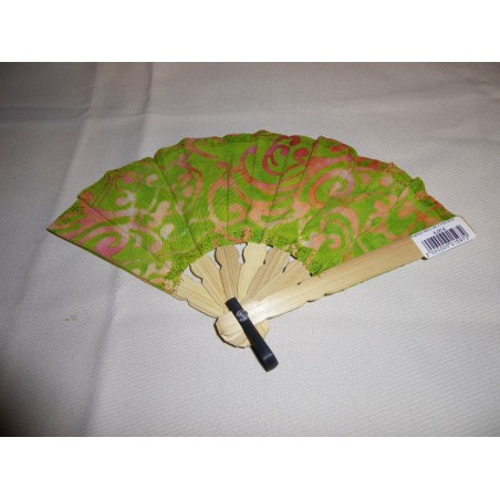Eventail Batik vert / Indonésie
