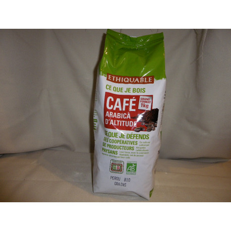 Café Ethiquable Pérou Bio Grains / 1kg