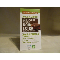 Chocolat Ethiquable noir extra bio / 100g