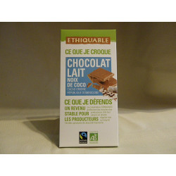 Chocolat Ethiquable Lait Noix de Coco / 100g
