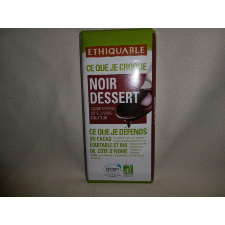Chocolat Ethiquable Noir Dessert / 200g
