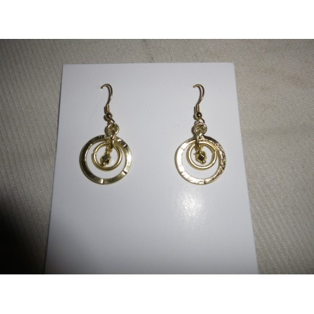 Boucles d'oreilles métal ajouré / Inde