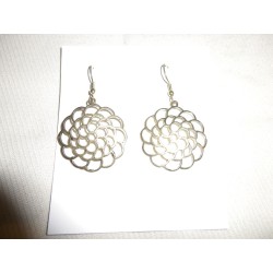Boucles d'oreilles métal ajouré / Inde