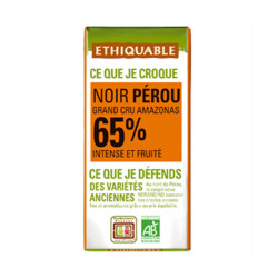 Mini-Tablette Ethiquable Noir 65% Pérou / 30g