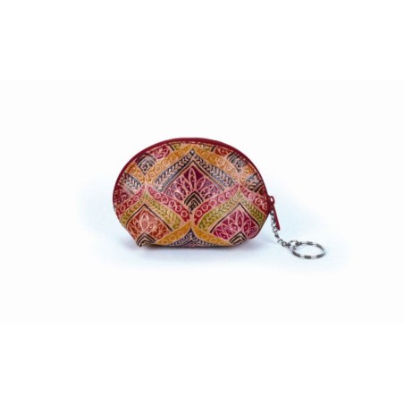 Porte-monnaie arrondi / Cuir - Inde