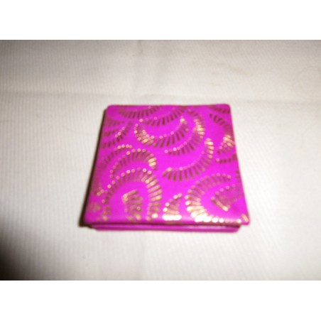 Porte-monnaie doré ou argenté / Cuir Inde