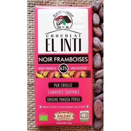 Chocolat Saldac Noir Framboise / 100g