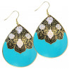 Boucles d'oreilles Rond / Inde - Laiton émaillé